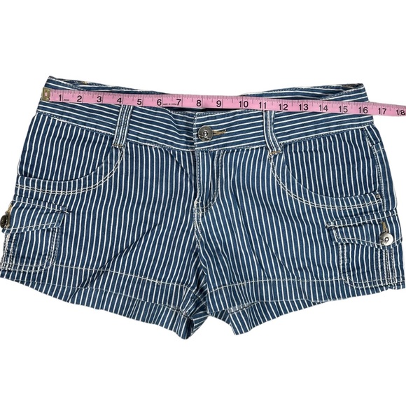 Ubfree & YMI size 9 shorts bundle - jean & blue/white striped colors GUC - Picture 4 of 16